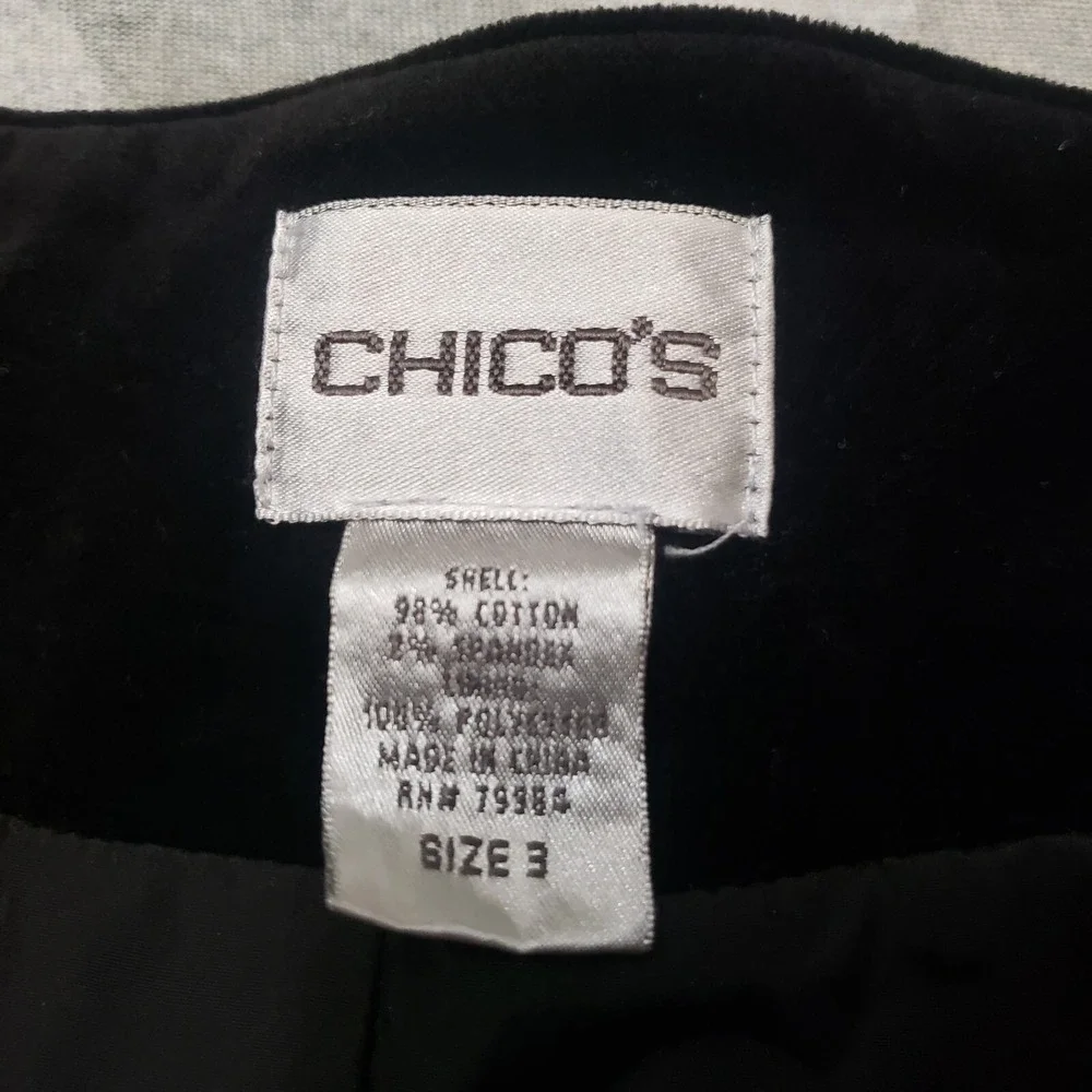 Chico's Cardigan Womens 3‎ Black Open Front Long Sleeve